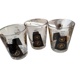 Cera International Black and Gold Coin Whiskey Mid-century Cocktail Barware 3
